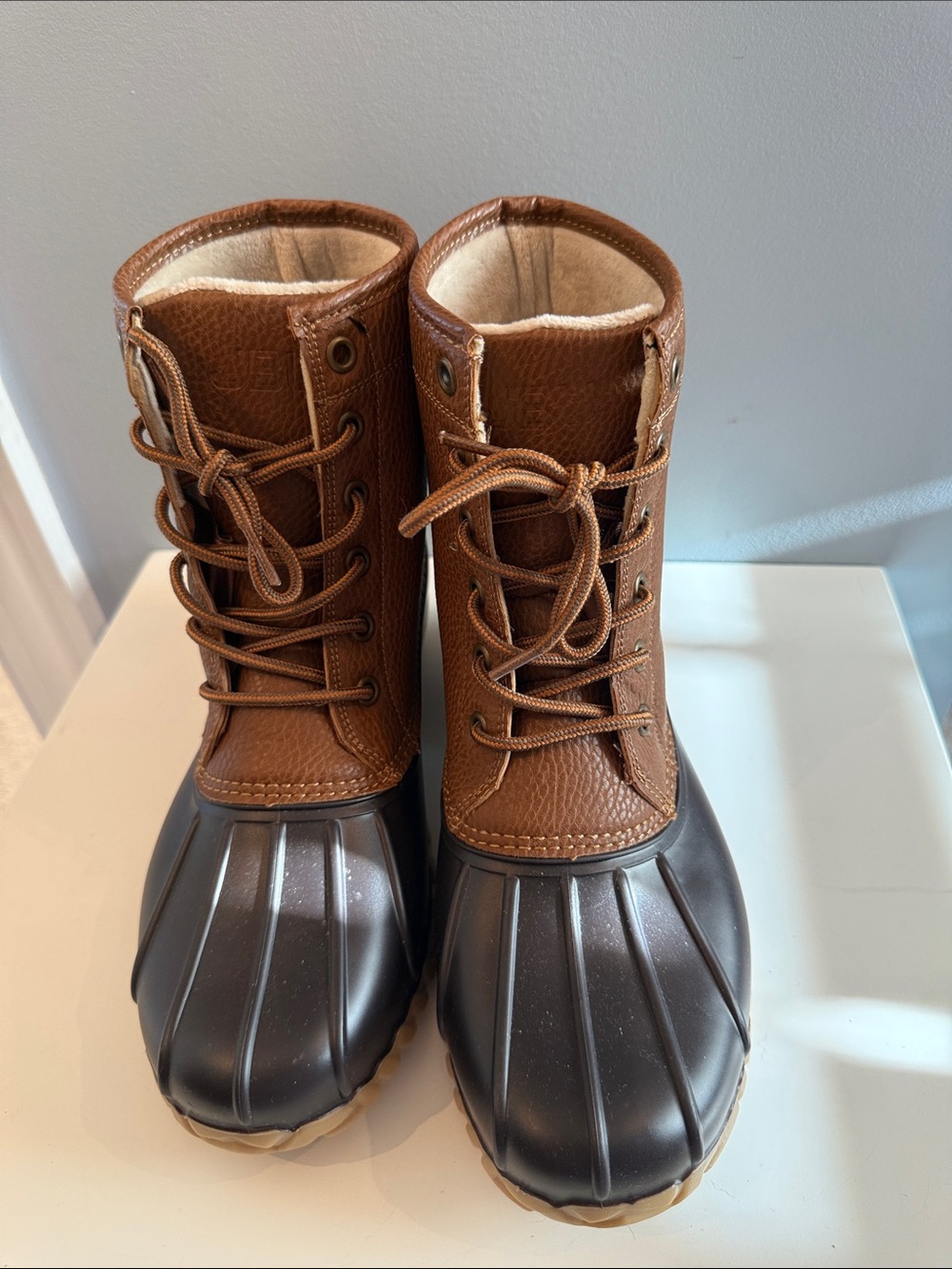 JBU by Jambu Milford Mens Size 8 Duck Boots Brown Water Resistant Lace Up Winter